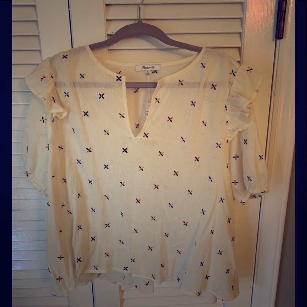 NWT Madewell Embroidered Gazebo Top